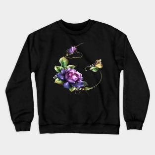 Purple Rose Green Crewneck Sweatshirt